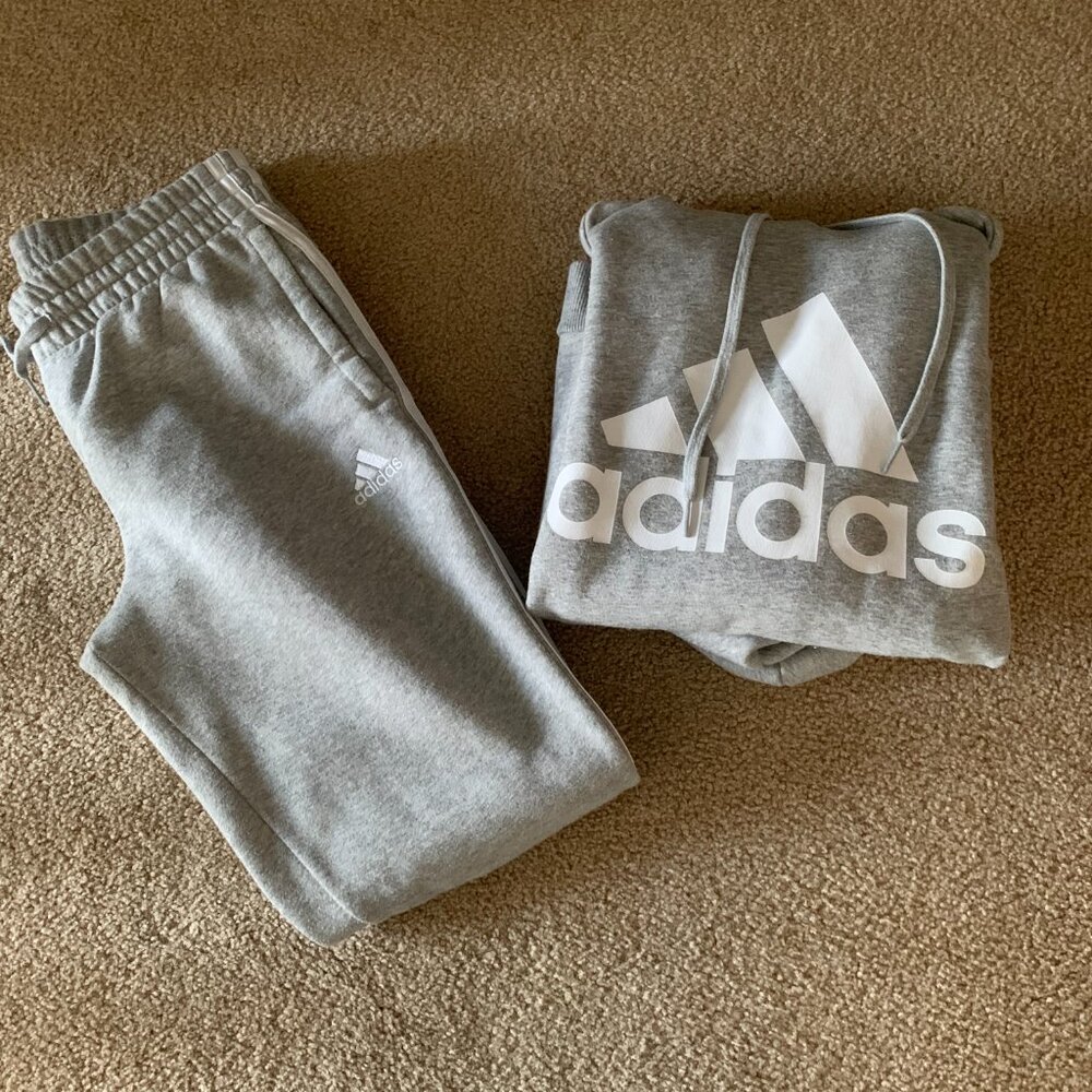Women's Gray ADIDAS Sweatsuit, Size Small